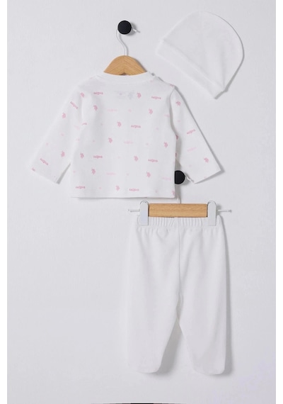 U.S. Polo Assn. U.s.polo Assn Kız Bebek Patikli 3lü Takım - Beyaz Beyaz