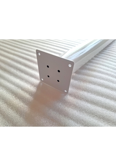 4 Adet-metal Konik Ayak-masa Ayağı-beyaz Renk-73.5cm- Açılı Ayak Boru Çapı 5.1cm