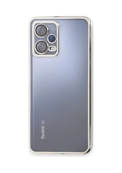 Xiaomi Redmi Note 12 5g Uyumlu Kılıf Lensli Silikon - Gümüş
