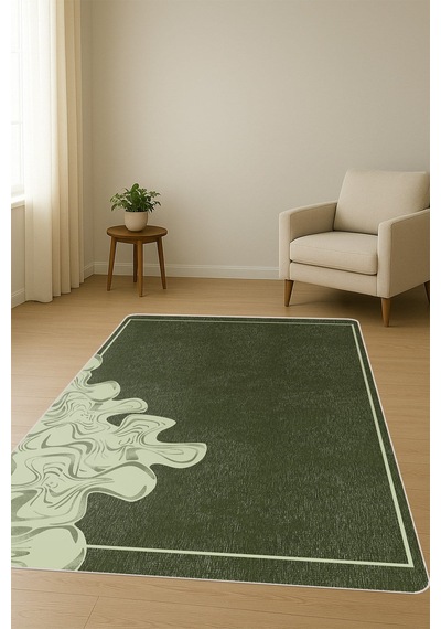 Modern Desenli Dijital Baskı Kaymaz Taban Halı H0954 Renkli