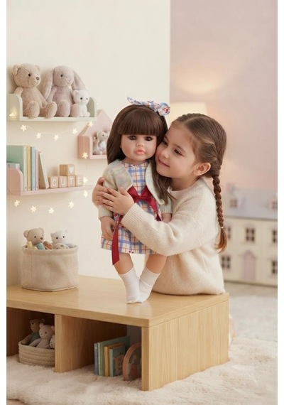 Emzikli Sevimli %100 Et Bebek - 50 Cm Konuşan Gerçekçi Oyun Arkadaşı İnteraktif Eğitici Oyuncak 26660966