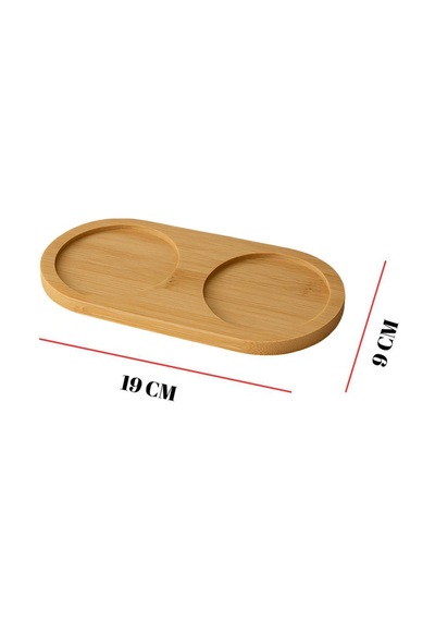 Bambu Yağdanlık Altlığı Çift Yuvalı 9x19 Cm Akrilik 10 X 15 Çok Renkli Tr Diğer