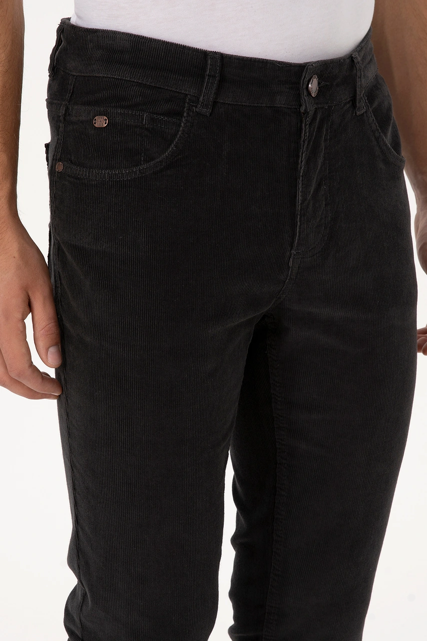U.S. Polo Assn. Erkek Gri Slim Fit Kanvas / Chino Pantolon 50310150-VR024