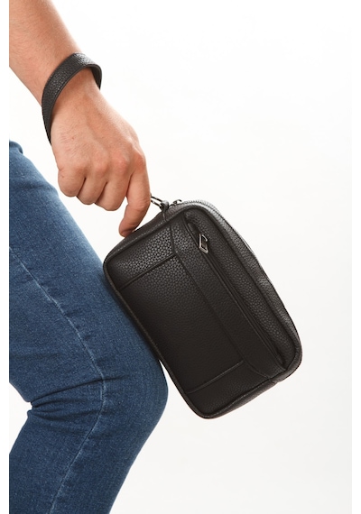 Newish Polo Erkek El Askılı Portföy Clutch El Çantası New256 - Siyah
