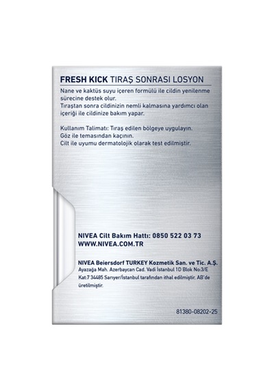 Men Erkek Tıraş Sonrası Losyon Fresh Kick 100ml, Nane Ve Kaktüs Suyu
