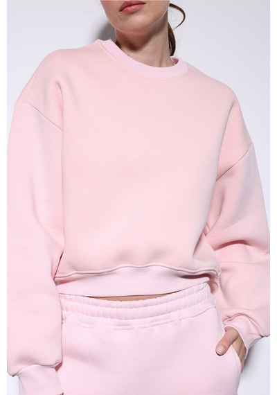 Antioch Basic Kadın Sweatshirt Pembe