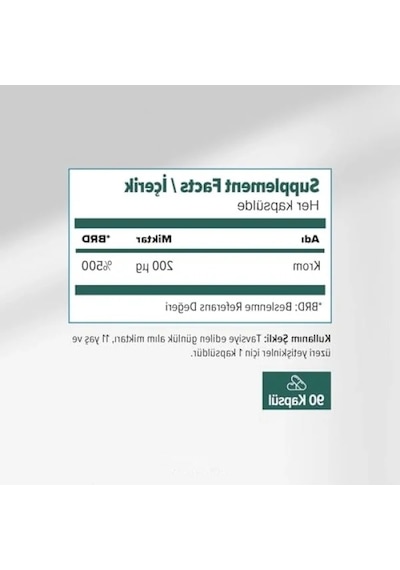 Krom Pikolinat Takviye Edici Kapsül 20 Mcg, 90 Kapsül