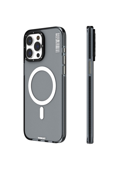 Apple Uyumlu iPhone 15 Pro Max Kılıf Magsafe Şarj Özellikli Youngkit Crystal Color Serisi Kapak Pembe