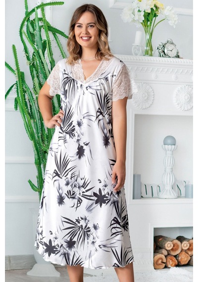 Yake Store Saten - Xl Tunık - Whıte