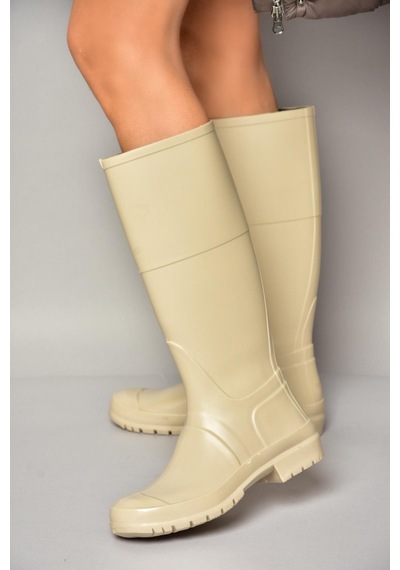 Fox Shoes T858704009 Bej Yağmur Çizmesi Bej-suni Deri Bej