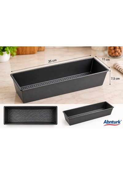 35x11cm Gri Paslanmaz Çelik Baton Kek Kalıbı-yapışmaz Ekmek Kek Hamur İşleri İçin Kalıp