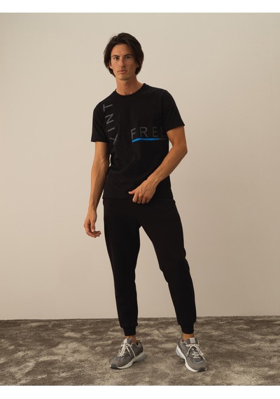 Xint Siyah Pamuk Dokulu Regular Fit Tişört 502058