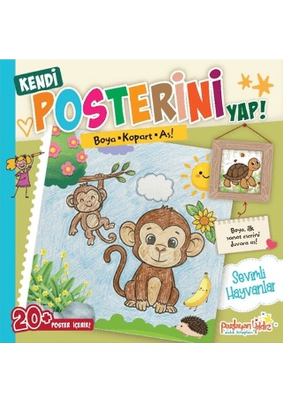 Kendi Posterini Yap Boya Kopart As Sevimli Hayvanlar