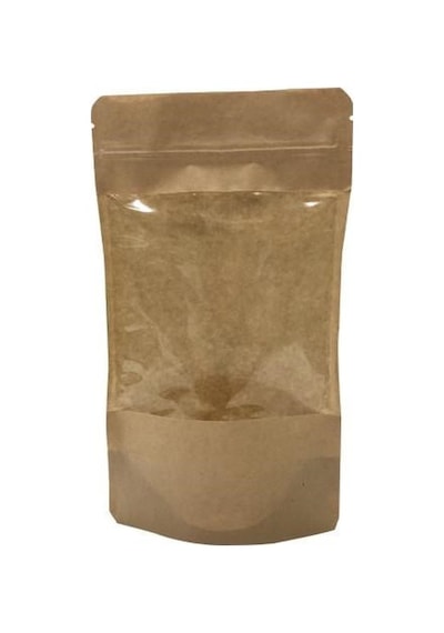 Doypack Kraft Geniş Pencereli Kilitli 16X27X8X50 Adetli Çok Renkli
