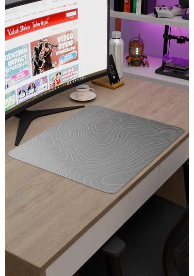 Topography Kaymaz Dikişli Kauçuk Oyuncu Mousepad V2 - 48x40 Xl Gaming Mouse Pad Fare Altlığı