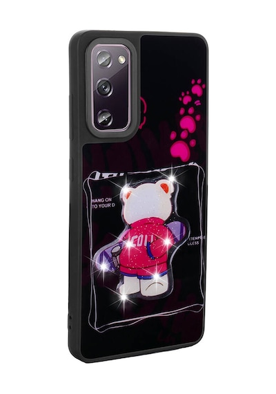 Zore Galaxy S20 Fe Kılıf Parlayan Kabartmalı İkonik Figürlü Ogaa Amas Silikon Kapak - Pembe