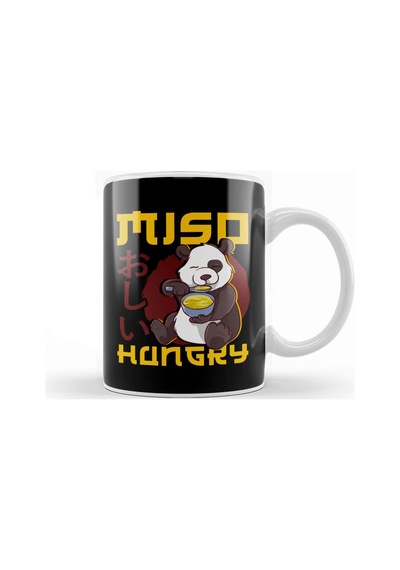 Cute Anime Panda Bear Miso Hungry Pun Kawaii Kupa Bardak Porselen Karışık