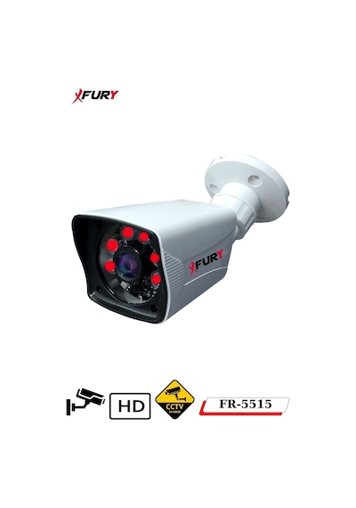 Fury 5 Kameralı 2mp Full Hd Görüntü 6 Atom Led Gece Görüşlü Dış Mekan Güvenlik Kamerası Seti 320gb