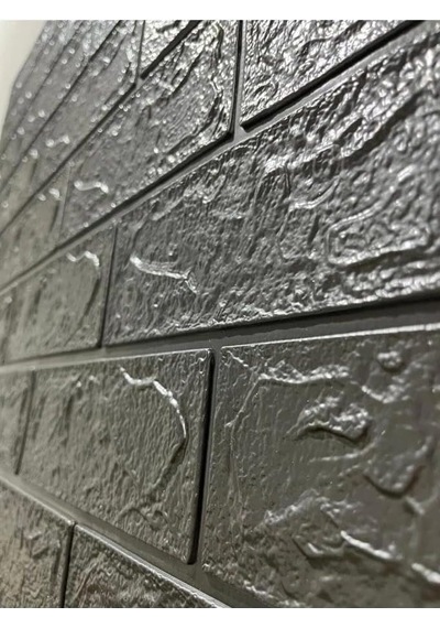 50x54 Cm 0,27 M² Gri Silinebilir Kendinden Yapışkanlı Duvar Kağıdı Esnek Panel 3d Tuğla Desen Diğer