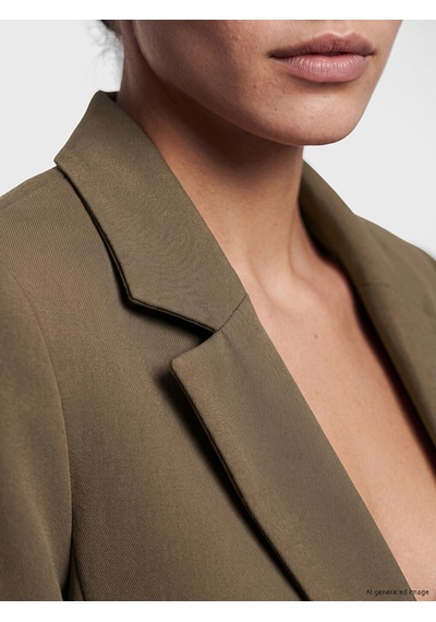 Lcw Vision Haki Krep Kadın Blazer Ceket