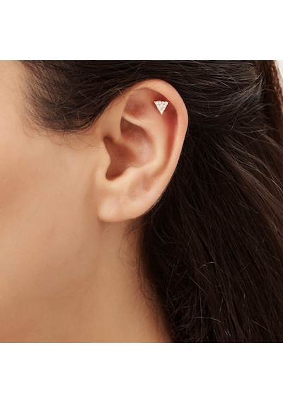 Altınbaş Pırlanta Üçgen Tragus Piercing Altın