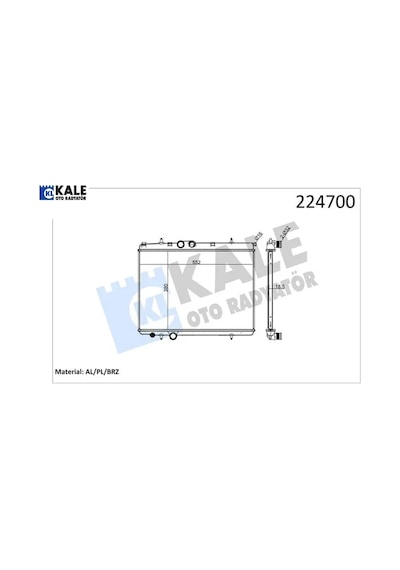 Radyatör 206 1.4-1.6 Klimalı 732886 1330.38/ 1330.h5/ 1330.f8/ 1330.b3