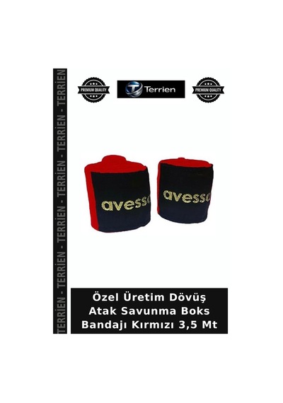 Özel Üretim Dövüş Atak Savunma Boks Bandajı Kırmızı 3,5 Mt