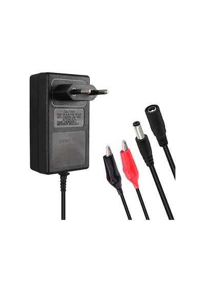Weko 14.4 Volt - 2 Amper 5.5 2.5 Mm Uçlu + Krokodil Aparatlı Akü Şarj Cihazı Wk-29111