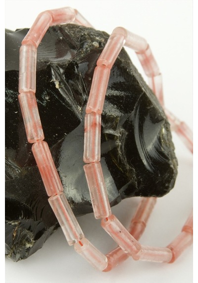 1,4 Cm Boru Çilek Kuvars Taşı