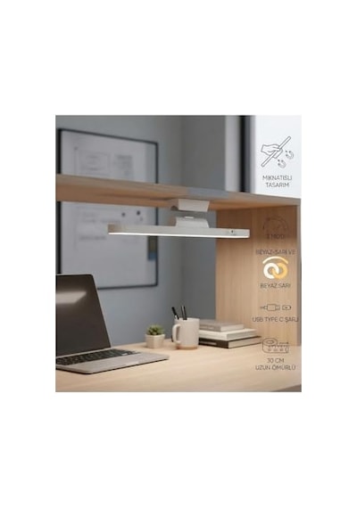 Arvale Mıknatıslı Kablosuz Mutfak Tezgah Altı Ve Çalışma Masası Lambası - 3 Renk Ayarlı 30 Cm Şarjlı Led Bar Enerji Sınıfı A+ 10 Parça Siyah