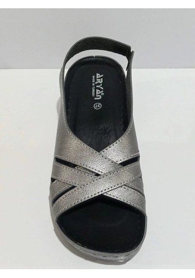 Aryan 37-759 Anatomic Kadın Dolgu Topuk Sandalet Siyah