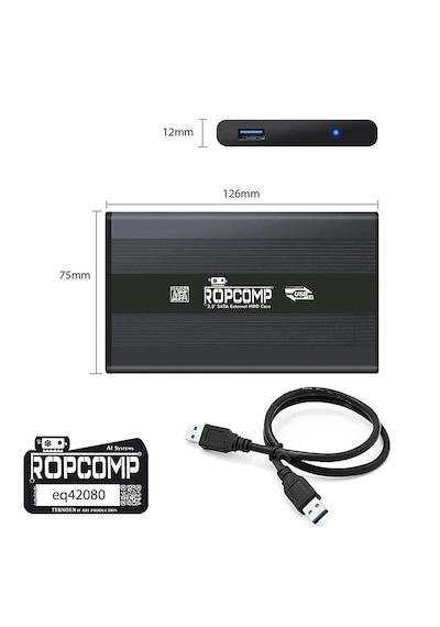 Ropcomp 2.5" Usb 3.0 Sata Harici Harddisk Kutusu Metal