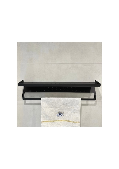 Banyo Mutfak Rafı Havluluk Sabunluk Siyah - 803398723 Siyah