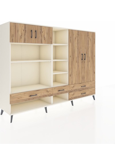 Hyperion Dolap 12 Raflı 4 Çekmeceli 4 Kapaklı 220x44x163 Aytaşı-çam Atlas Çam - Aytası Hyperion Dolap 12 Raflı 4 Çekmeceli 4 Kapaklı 220x44x163 Aytaşı-çam Atlas Çam - Aytası