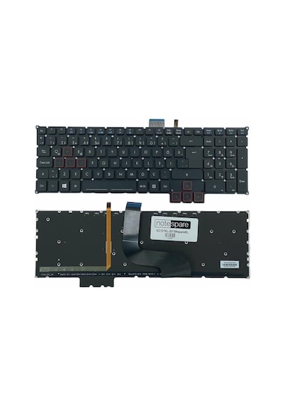 Acer İle Uyumlu Predator G9-791-73zw, G9-791-746l, G9-791-747q Notebook Işıklı Klavye Siyah Tr
