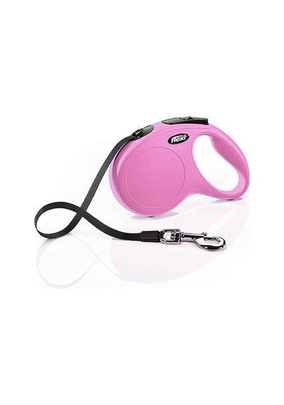 Flexi New Classic Otomatik Şerit Tasma Pembe Medium 5 Mt Pembe