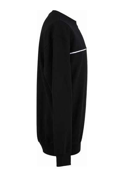 Trender Biyeli Basic O Yaka Siyah Erkek Sweatshirt 27kdt1000001