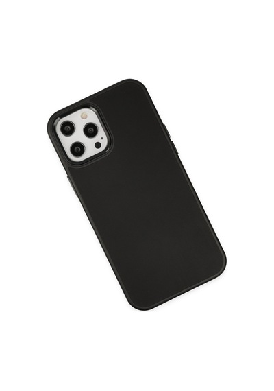 Apple iPhone Uyumlu  12 Pro Max Kılıf Asya Deri Silikon -  Siyah
