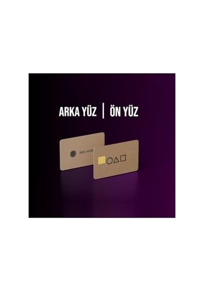 Squid Game Kredi Kartı Sticker Kaplama Ön Arka Çift Taraflı Abanoz