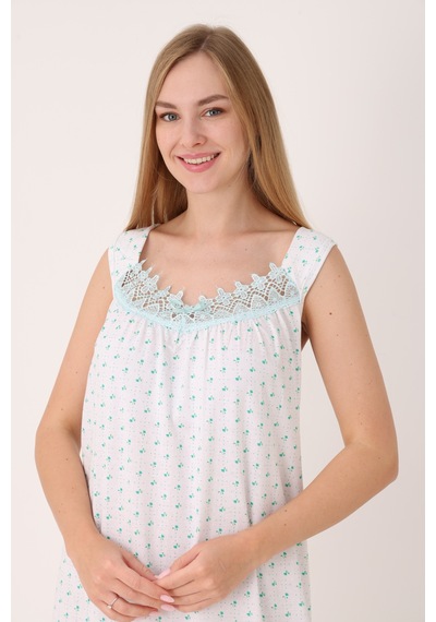 Yasar Underwear Kadın Dantelli Geniş Askılı Desenli Uzun Gecelik Mint Mint Yasar Underwear Kadın Dantelli Geniş Askılı Desenli Uzun Gecelik Mint Mint
