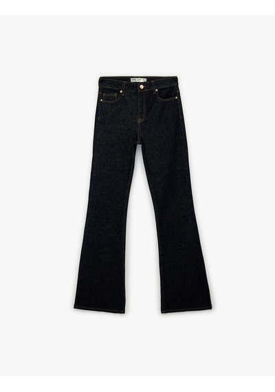 Koton Normal Bel Dar Kesim İspanyol Paça Jean Pantolon - Flare Jeans Koyu İndigo 6sal40108md Indigo Koton Normal Bel Dar Kesim İspanyol Paça Jean Pantolon - Flare Jeans Koyu İndigo 6sal40108md Indigo