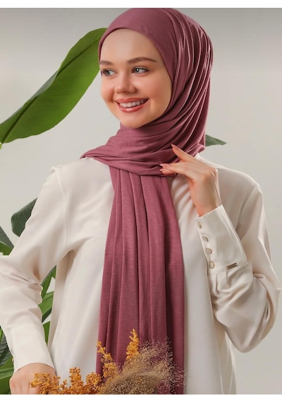 Gesshop Kadın Penya Şal Gül Kurusu