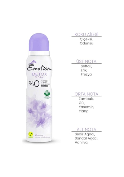 2 Adet Floral Kadın Deodorant Sprey 150 ml