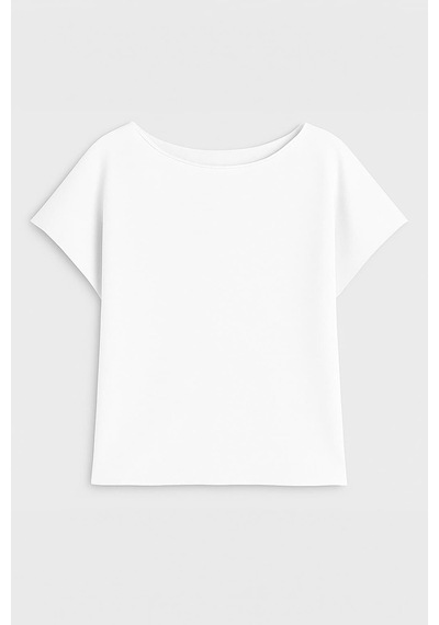 Markapia Kadın V Yaka Kısa Kollu İnce Esnek T-shirt Çok Renkli Xs