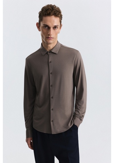 Antioch Comfort Slim Gömlek Vizon