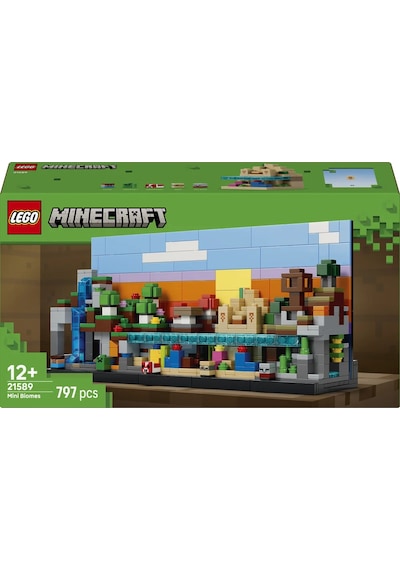 LEGO® Minecraft® Mini Biyomlar 21589 - 12 Yaş ve Üzeri Çocuklar için 5 Mikrofigür İçeren Dekoratif Oyuncak Yapım Seti (797 Parça)