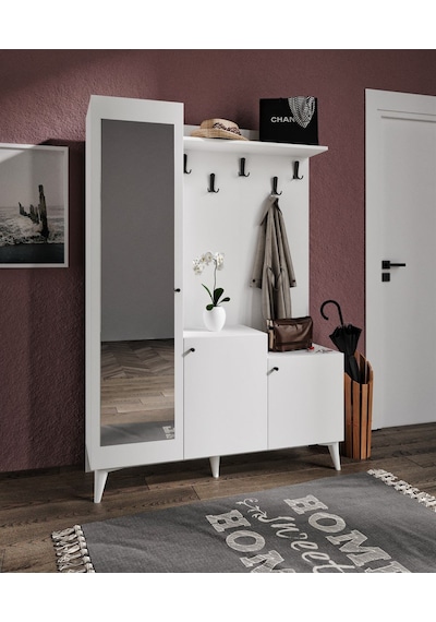 Kardelen 9 Bölmeli Aynalı Portmanto 180 x 125