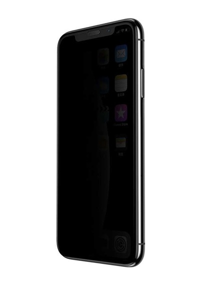 İphone 11 Uyumlu Hayalet Ekran Koruyucu Anti-dust Temperli Cam - Siyah - T13842