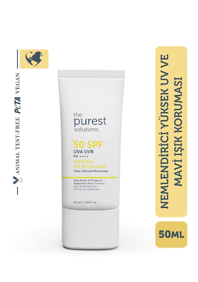 The Purest Solutions Spf50+ Invisible Uv Protection Daily Intensive Moisturizer 50 ML