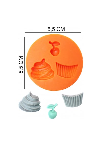 Cupcake Silikon Şeker Hamuru, Sabun, Mum Kalıp
